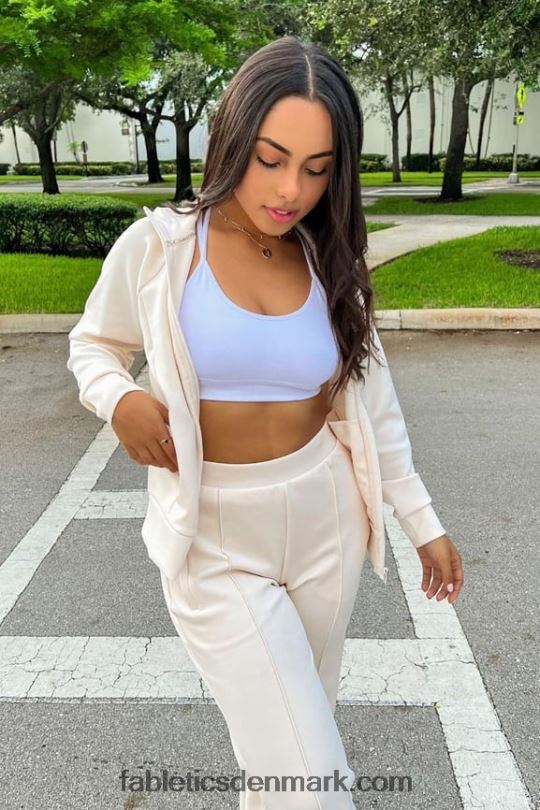 Fabletics Kvinder Plys interlock bukser med brede ben PNX2T118 mursten/multi