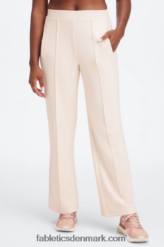 Fabletics Kvinder Plys interlock bukser med brede ben PNX2T118 mursten/multi