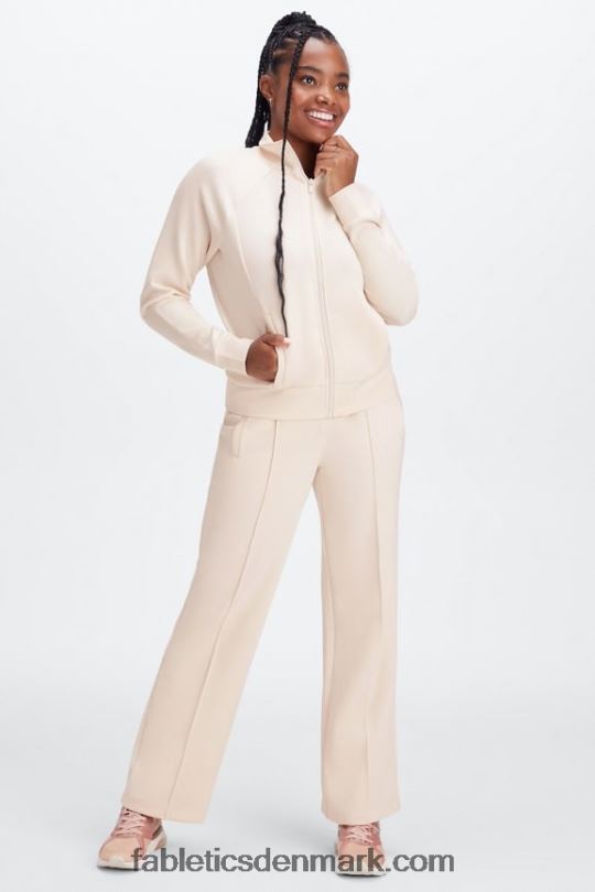 Fabletics Kvinder Plys interlock bukser med brede ben PNX2T118 mursten/multi