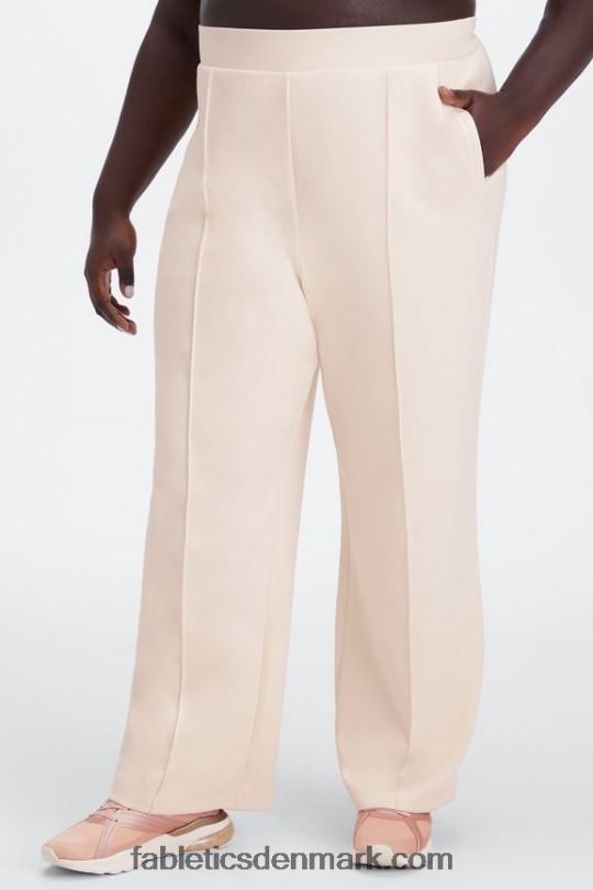 Fabletics Kvinder Plys interlock bukser med brede ben PNX2T119 nisse/tropisk vand/aloe
