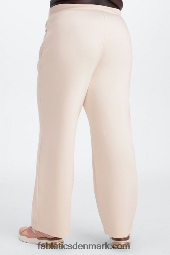 Fabletics Kvinder Plys interlock bukser med brede ben PNX2T119 nisse/tropisk vand/aloe