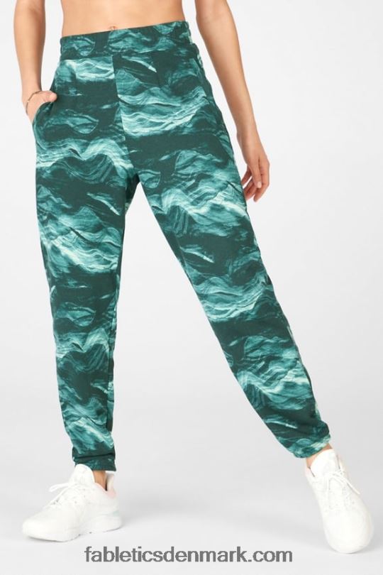 Fabletics Kvinder cloe slim sweatpants PNX2T207 sort/bølget gepard