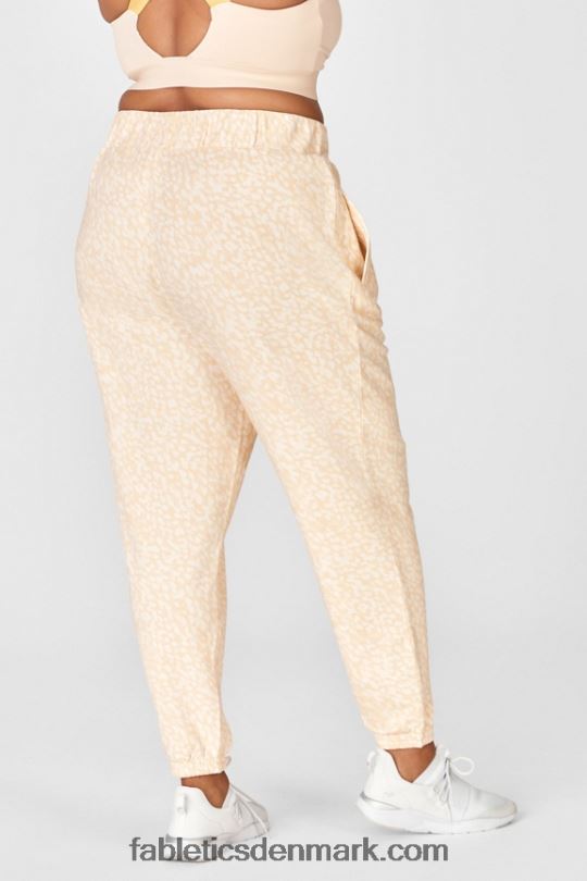 Fabletics Kvinder cloe slim sweatpants PNX2T230 honningmælk magma/hvid