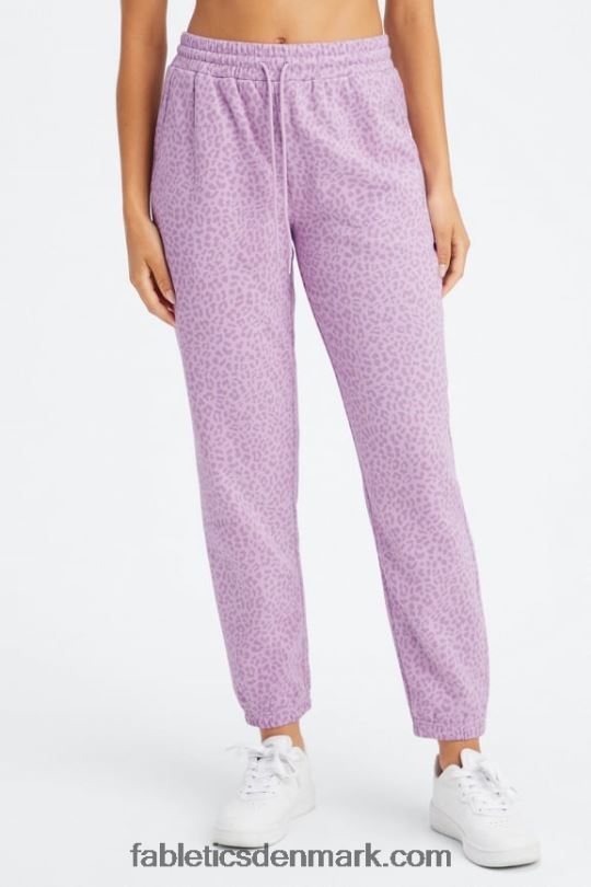 Fabletics Kvinder forever fleece go-to joggingbukser PNX2T72 orkidé tofarvet leopard/varm lavendel