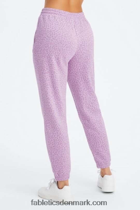 Fabletics Kvinder forever fleece go-to joggingbukser PNX2T72 orkidé tofarvet leopard/varm lavendel