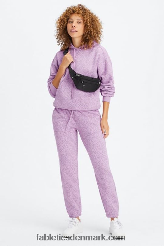 Fabletics Kvinder forever fleece go-to joggingbukser PNX2T72 orkidé tofarvet leopard/varm lavendel