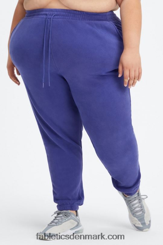 Fabletics Kvinder forever fleece go-to joggingbukser PNX2T75 vasket indigo/hvid