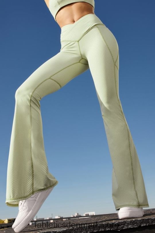 Fabletics Kvinder højtaljet crossover flare PNX2T43 dyb marineblå/elektrisk blå