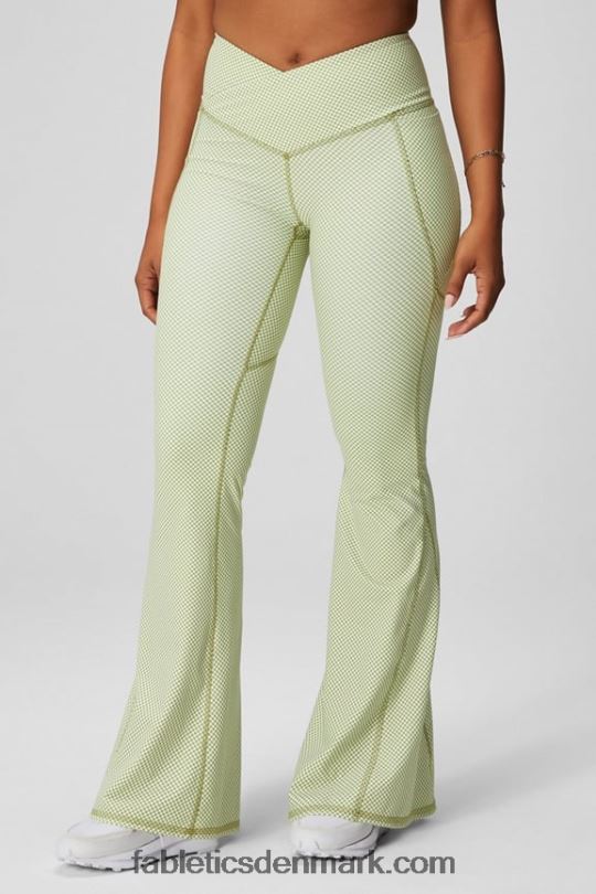 Fabletics Kvinder højtaljet crossover flare PNX2T43 dyb marineblå/elektrisk blå