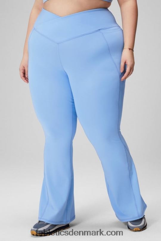 Fabletics Kvinder højtaljet crossover flare PNX2T45 sort/reflekterende sølv