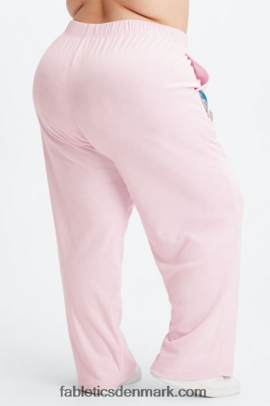 Fabletics Kvinder håndklæde frotté sweatpants med brede ben PNX2T137 koral leopard/refleks sølv