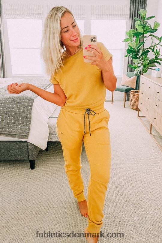Fabletics Kvinder øko-bevidst slim sweatpants PNX2T55 vild kalk/afgrund