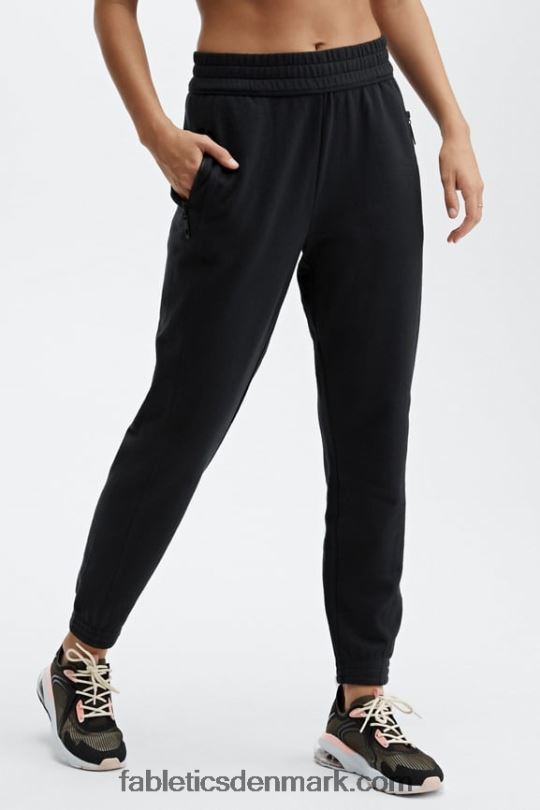 Fabletics Kvinder øko-bevidste slanke joggingbukser PNX2T57 sort/klassisk hvid