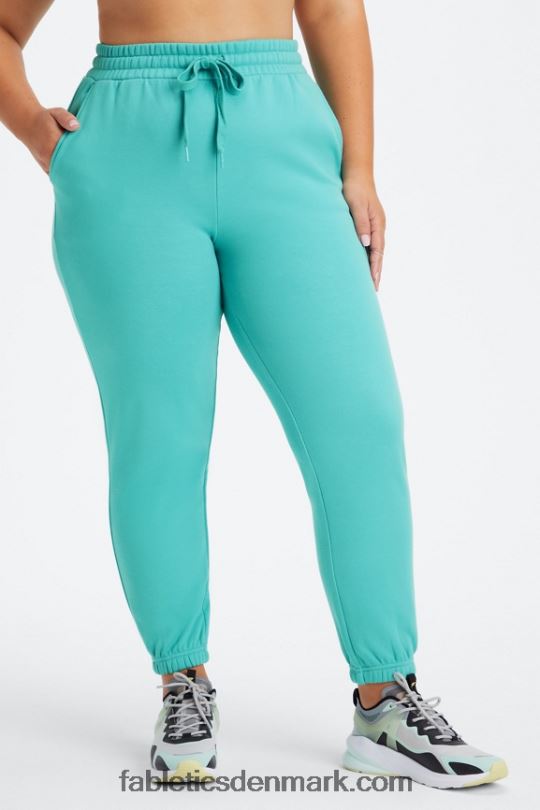 Fabletics Kvinder øko go-to klassisk sweatpants PNX2T90 mørk cyan/havre