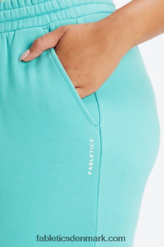 Fabletics Kvinder øko go-to klassisk sweatpants PNX2T90 mørk cyan/havre