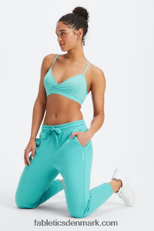 Fabletics Kvinder øko go-to klassisk sweatpants PNX2T90 mørk cyan/havre