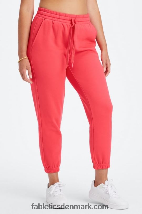 Fabletics Kvinder øko go-to klassisk sweatpants PNX2T91 sort/brændt okker bølget løve