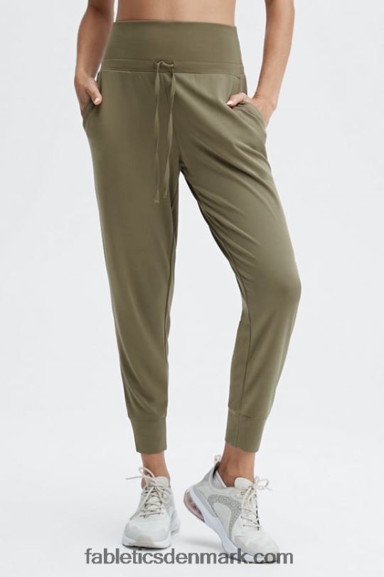 Fabletics Kvinder øko slank strikbuks med snoretræk PNX2T100 terrazzo/reflekterende logo