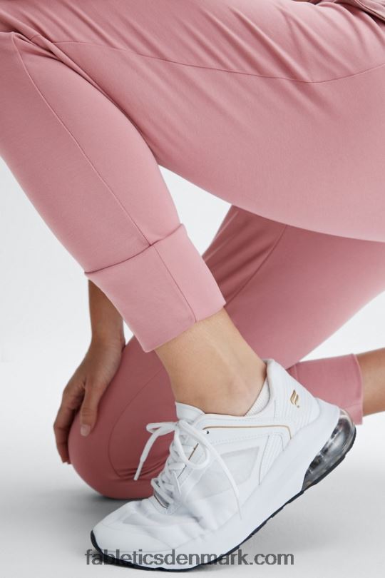 Fabletics Kvinder øko slank strikbuks med snoretræk PNX2T101 dyb marineblå/reflekterende logo