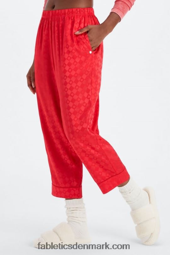 Fabletics Kvinder økosatin crop pant PNX2T49 orange nektar/øflugt/reflekssølv