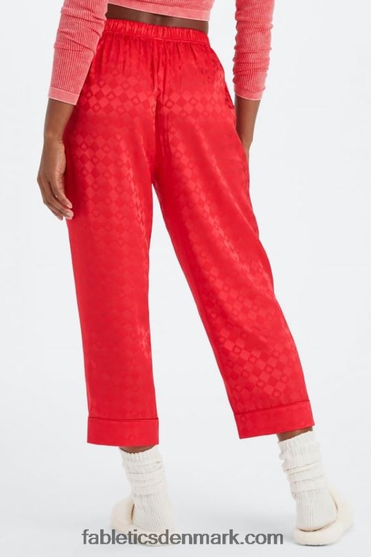 Fabletics Kvinder økosatin crop pant PNX2T49 orange nektar/øflugt/reflekssølv
