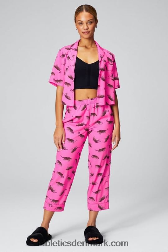 Fabletics Kvinder økosatin crop pant PNX2T50 nedsmeltning/krystalbølge/reflekterende sølv