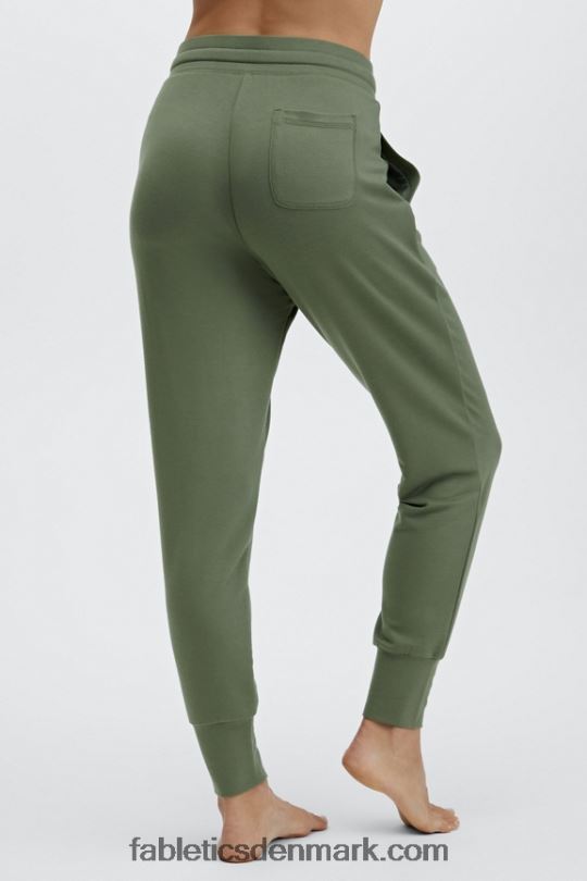 Fabletics Kvinder luksus frotté jogger 3 PNX2T24 vasket elektrisk kirsebær/hvid