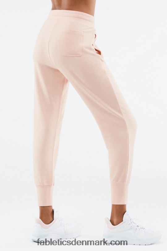 Fabletics Kvinder luksus frotté jogger 3 PNX2T25 vasket indigo/hvid