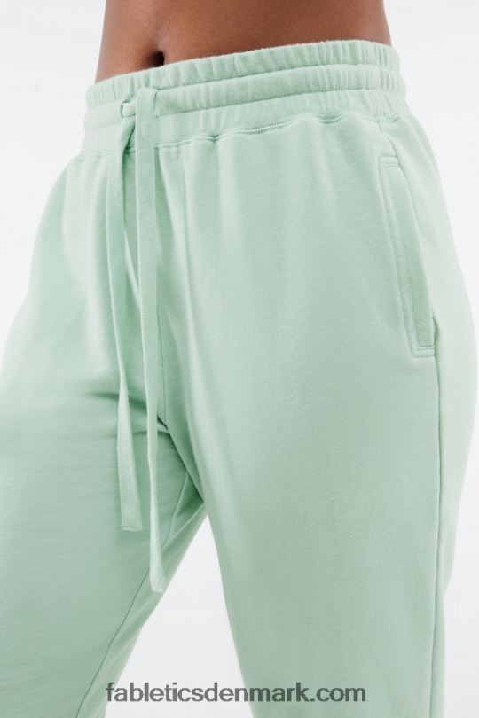Fabletics Kvinder luksus frotté jogger 3 PNX2T26 vasket indigo/hvid