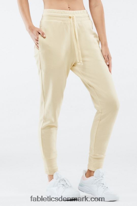 Fabletics Kvinder luksus frotté jogger 4 PNX2T29 mørk cyan/havre
