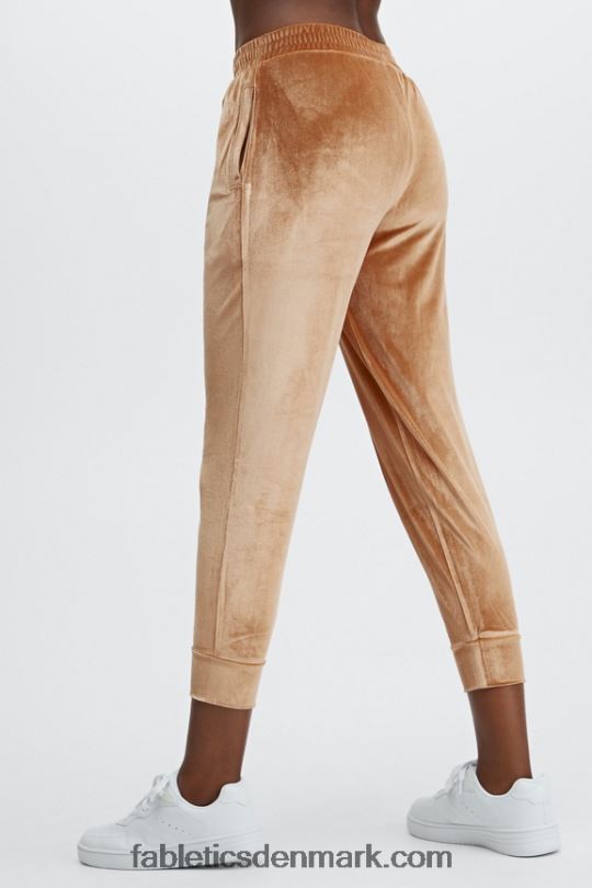 Fabletics Kvinder luksus jogger i velour PNX2T148 periwinkle punch/græsgrøn