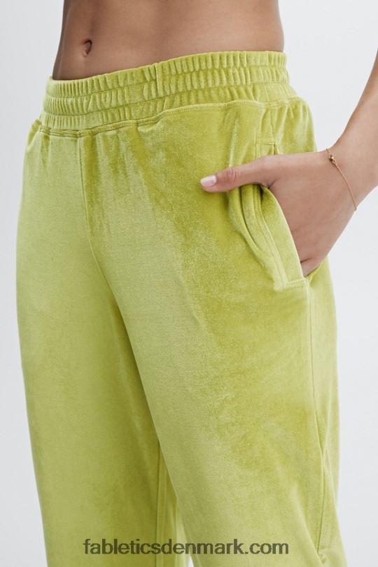 Fabletics Kvinder luksus jogger i velour PNX2T149 blød-hvid/marine pæon
