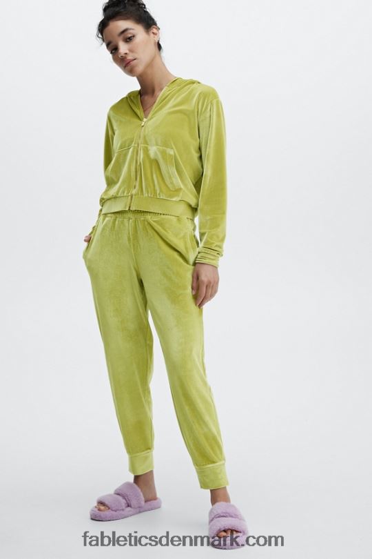 Fabletics Kvinder luksus jogger i velour PNX2T149 blød-hvid/marine pæon
