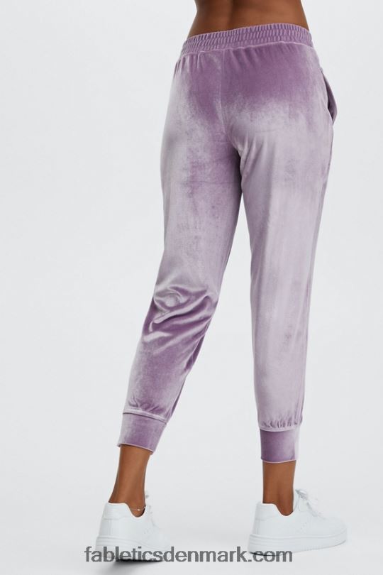 Fabletics Kvinder luksus jogger i velour PNX2T150 falmet oliven/lyserød punch