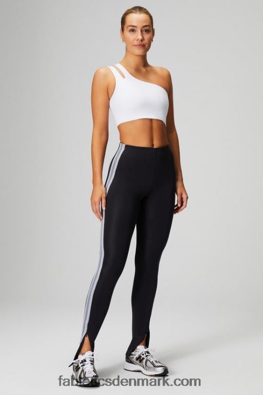 Fabletics Kvinder motion365+ snoet stribe pull on pant PNX2T47 sort/regnsky