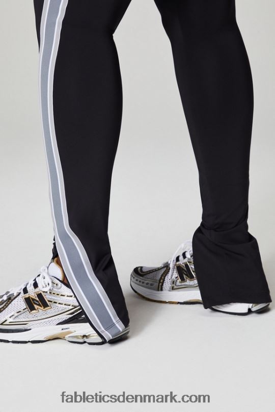 Fabletics Kvinder motion365+ snoet stribe pull on pant PNX2T48 sort/regnsky