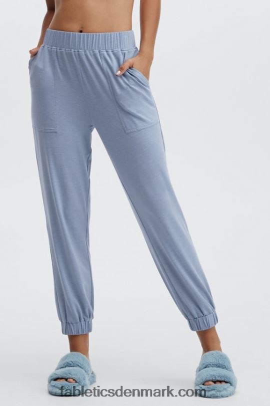 Fabletics Kvinder restoreknit tilspidsede bukser PNX2T78 klassisk hvid/collegiate navy/tennis grafik
