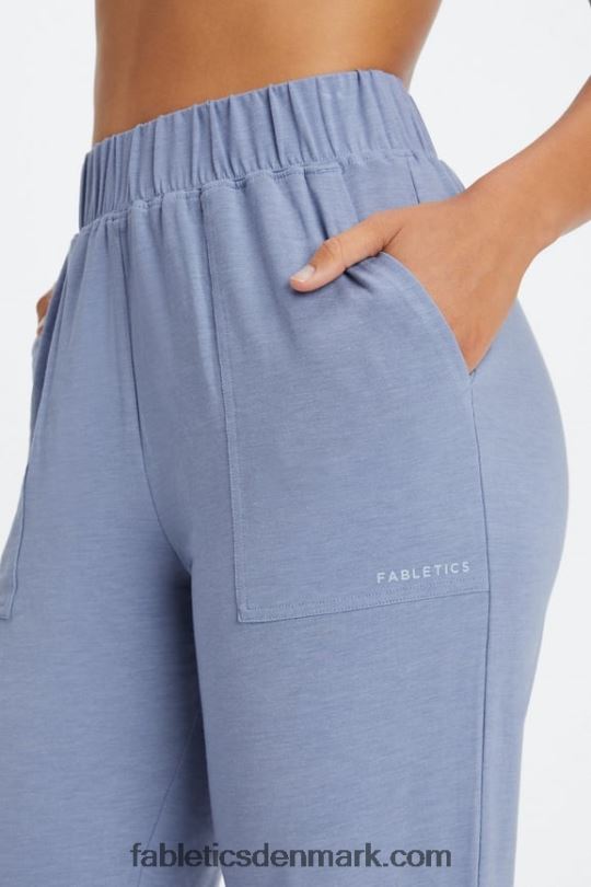 Fabletics Kvinder restoreknit tilspidsede bukser PNX2T78 klassisk hvid/collegiate navy/tennis grafik
