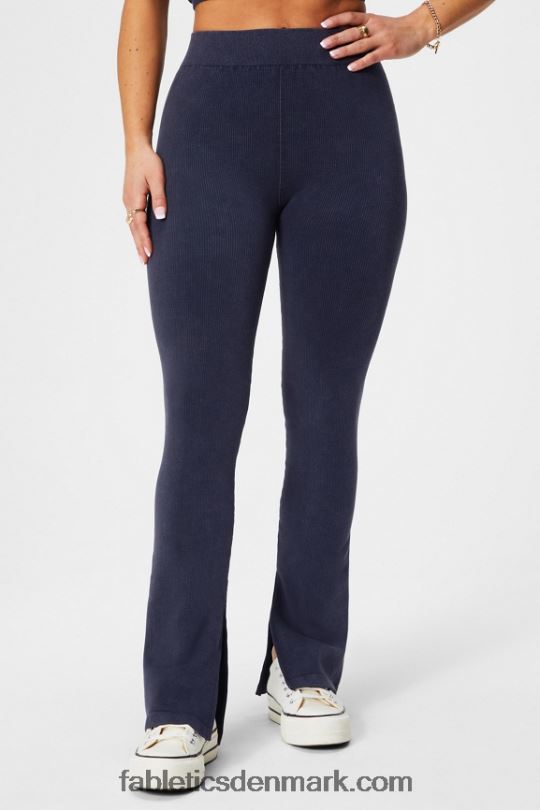 Fabletics Kvinder sky sømløs højtaljet split flare PNX2T1 mørk indigo