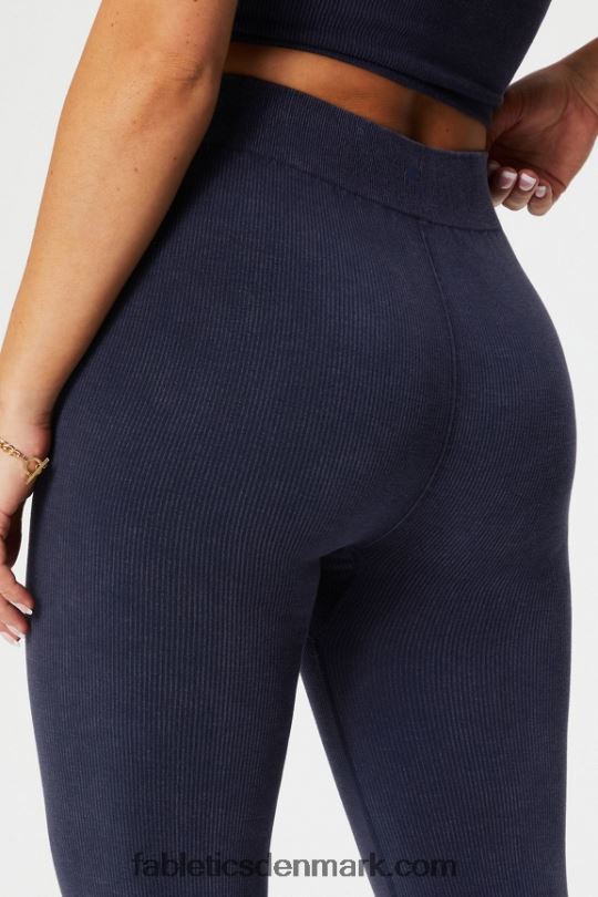 Fabletics Kvinder sky sømløs højtaljet split flare PNX2T1 mørk indigo