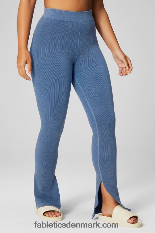 Fabletics Kvinder sky sømløs højtaljet split flare PNX2T2 let indigo