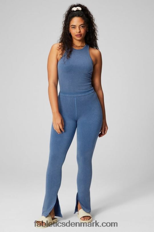Fabletics Kvinder sky sømløs højtaljet split flare PNX2T2 let indigo