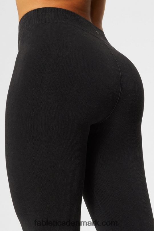 Fabletics Kvinder sky sømløs højtaljet split flare PNX2T3 vintage sort