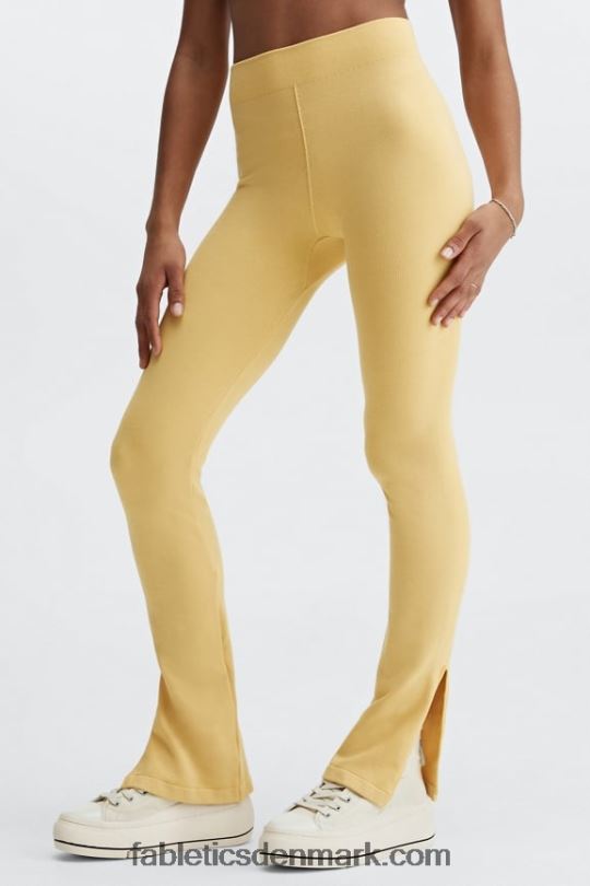 Fabletics Kvinder sky sømløs højtaljet split flare PNX2T5 passion orange/reflekterende sølv