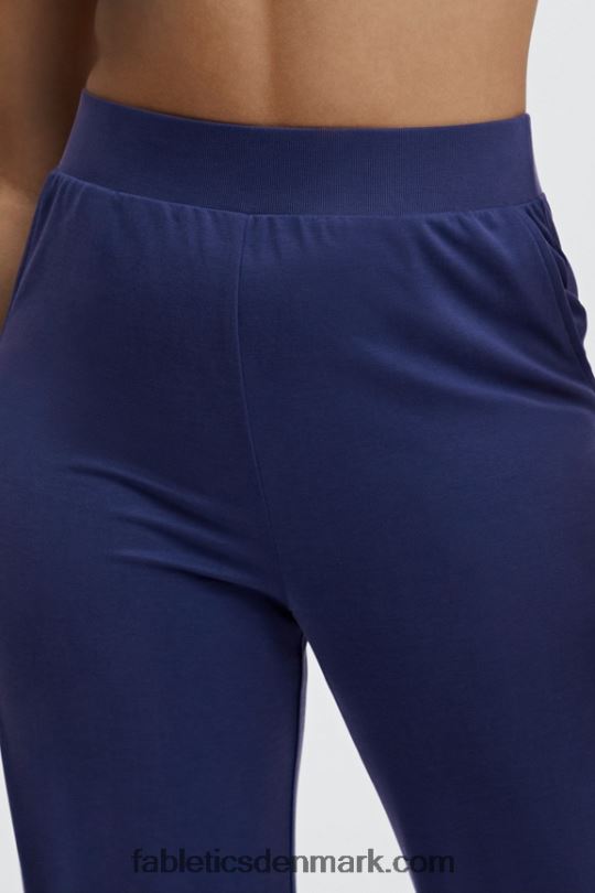Fabletics Kvinder slanke strikbukser med brede ben PNX2T193 hvid/plys pink multi