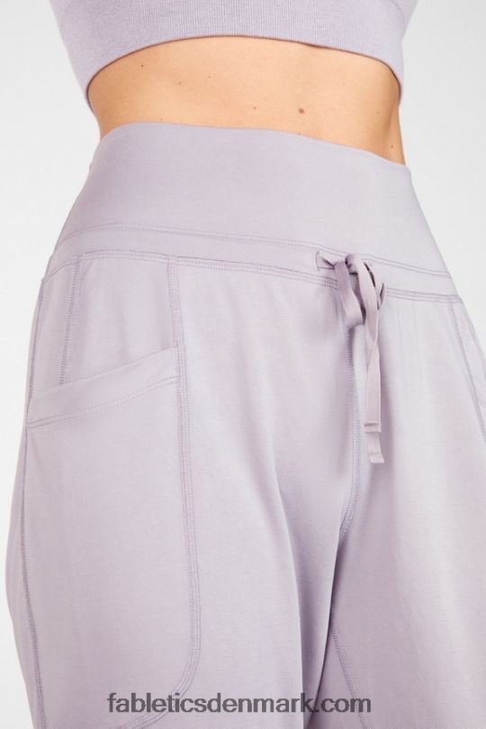 Fabletics Kvinder slanke strikbukser med snoretræk PNX2T156 sort/røget