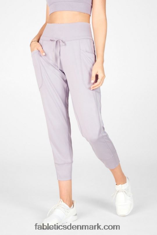 Fabletics Kvinder slanke strikbukser med snoretræk PNX2T156 sort/røget