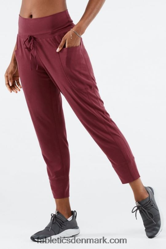 Fabletics Kvinder slanke strikbukser med snoretræk PNX2T157 ultraviolet/pilebark