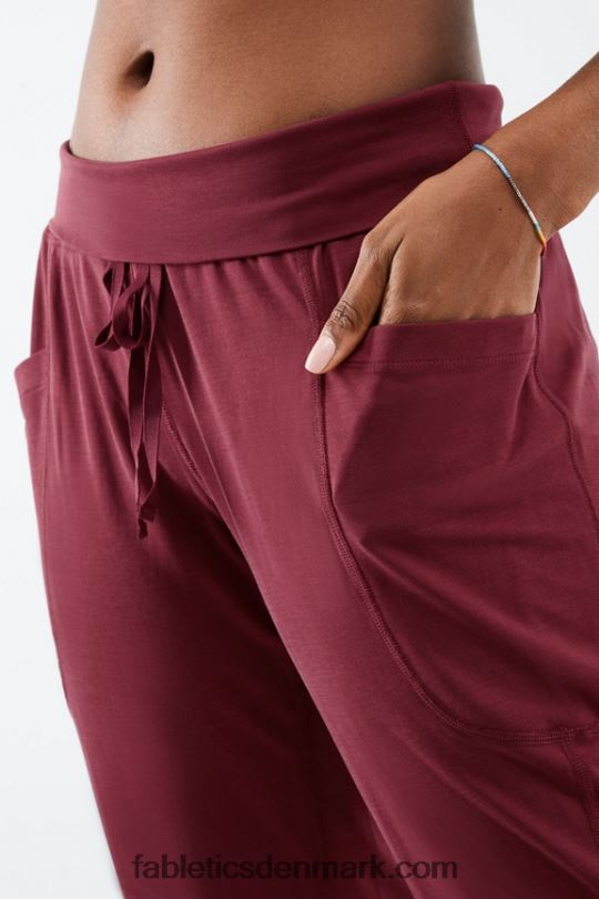 Fabletics Kvinder slanke strikbukser med snoretræk PNX2T157 ultraviolet/pilebark