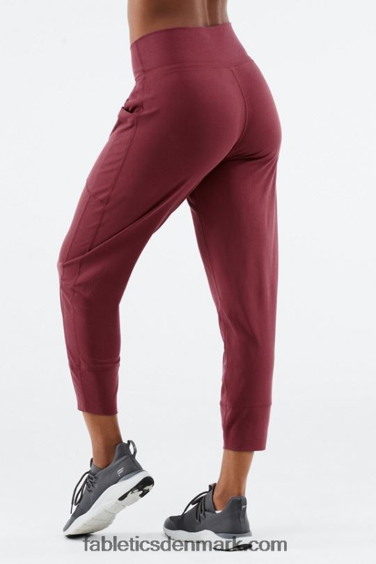 Fabletics Kvinder slanke strikbukser med snoretræk PNX2T157 ultraviolet/pilebark